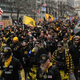 Members of the Proud Boys march towards Freedom Plaza during a protest on December 12, 2020 in Washington, DC. Thousands of protesters who refuse to accept that President-elect Joe Biden won the election are rallying ahead of the electoral college vote to make Trump’s 306-to-232 loss official.